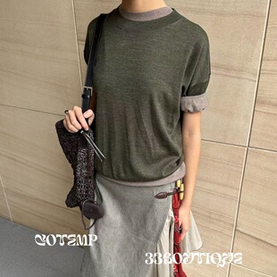 正品 美丽奴羊毛针织短袖 cotemp25ss Knit 设计师品牌 现货