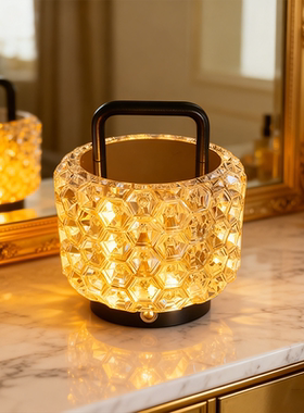 台灯卧室床头灯轻奢高级感女生礼物led创意装饰充电小夜灯氛围灯