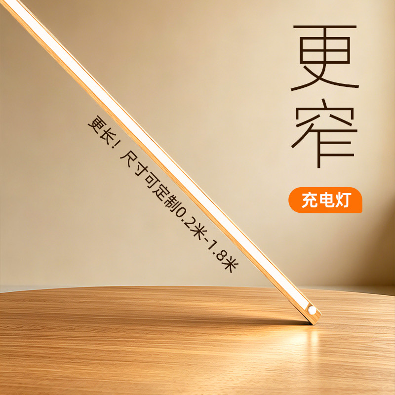 超窄充电磁吸人来即亮感应灯带图片
