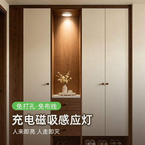 玄关走廊人来即亮感应磁吸灯