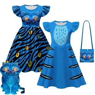 K-POP猎魔女团衣服巨星鲁米米拉佐依儿童连衣裙女童洋气公主裙