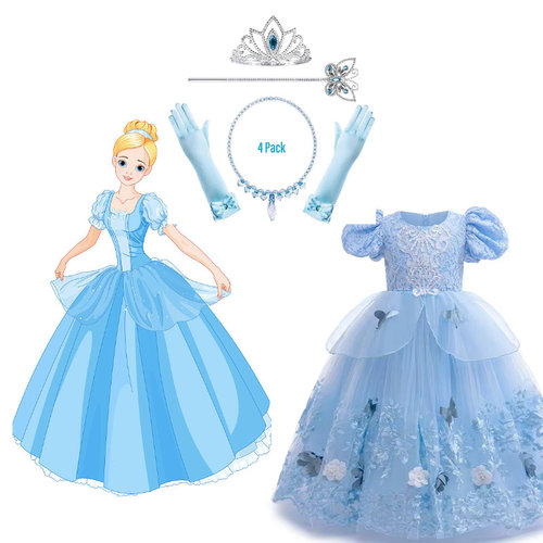 灰姑娘公主裙礼服女童蓬蓬纱裙Cinderella儿童六一连衣裙