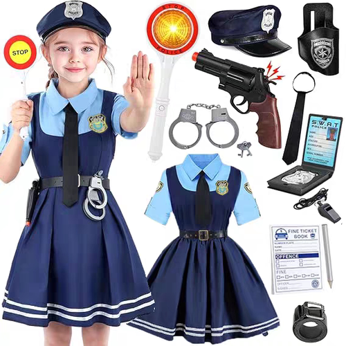 万圣节服装兔子男女童警察朱迪角色扮演疯狂动物城Zootopia 2服装