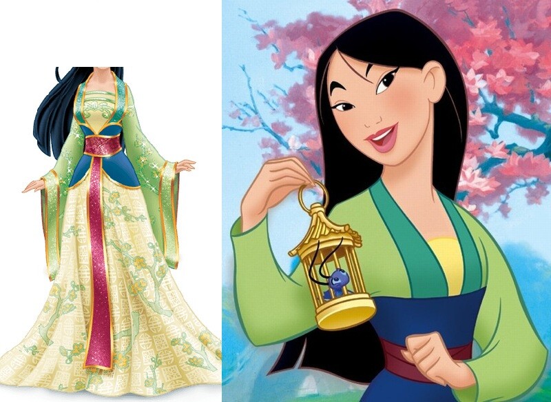 儿童万圣节花木兰cosplay服装女童迪士尼六一儿童节演出造型服cos图片