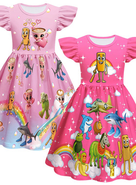 新款Brainrot Animals 木棍人通通通飞飞袖裙子外国山海经美国ai