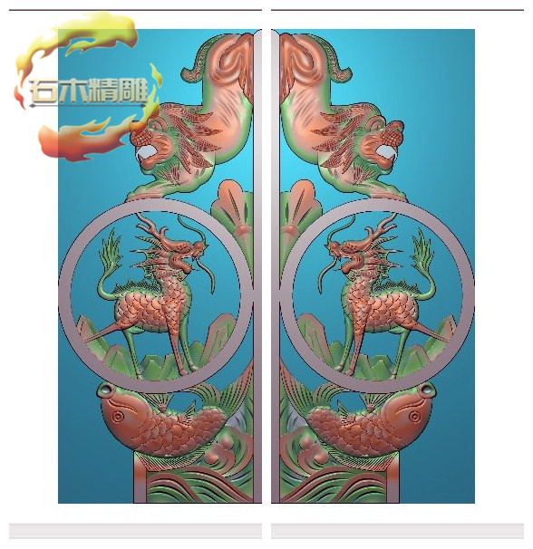 新款墓碑抱鼓103 狮子麒麟鱼寸鼓边鼓石碑精雕图灰度浮雕石材雕刻