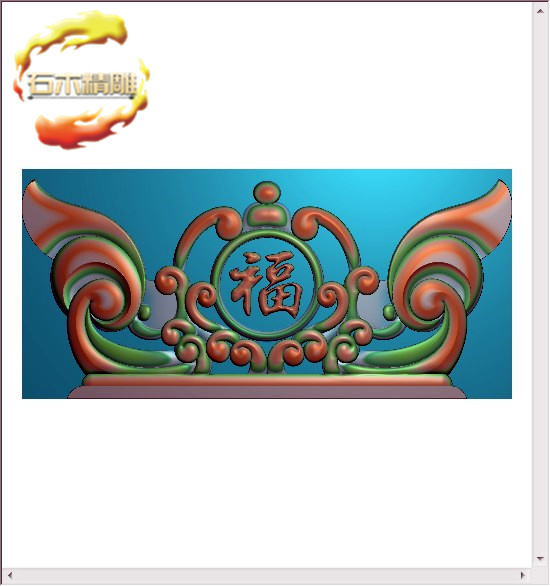 新款墓碑帽子154 福字洋花石碑顶子石材雕刻精雕图灰度图浮雕图