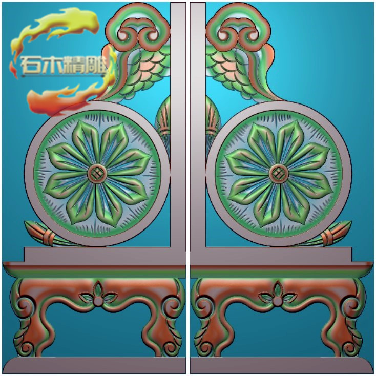 新款墓碑抱鼓196 洋花鼓寸鼓碑板石碑精雕图灰度浮雕图石材雕刻