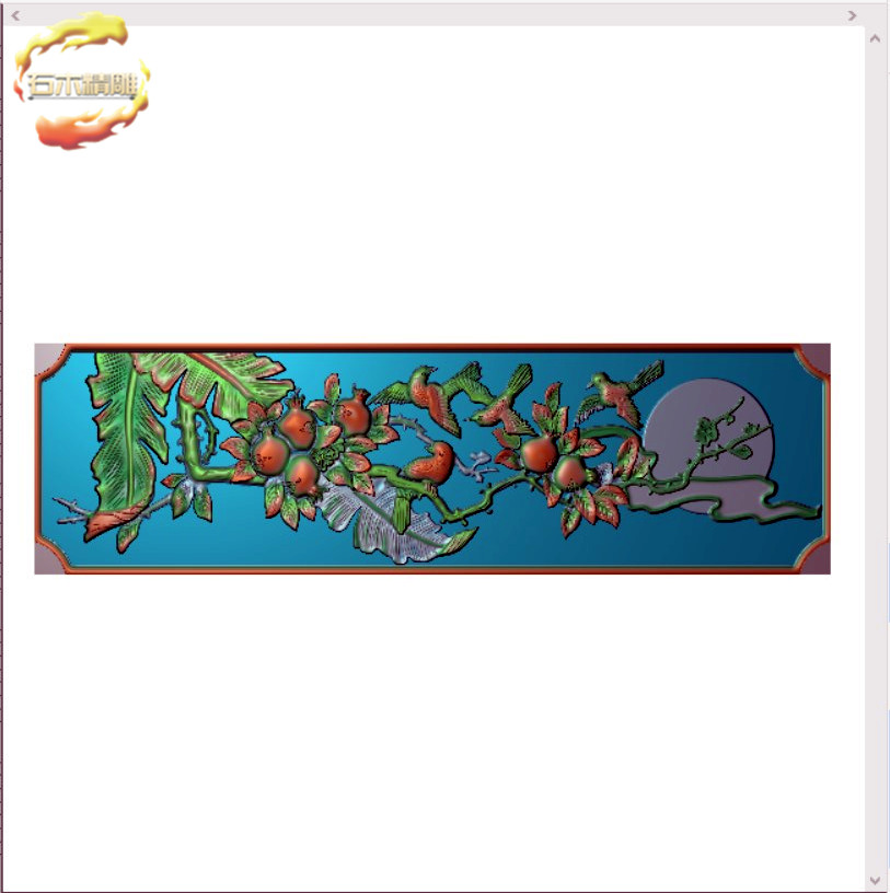 新墓碑碑板222 芭蕉石榴护栏板石碑边板石材雕刻精雕图灰度浮雕图