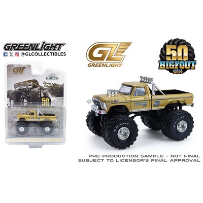 绿光 1:64 1974 福特 F-250 怪物卡车大脚一号五十周年纪念 30552