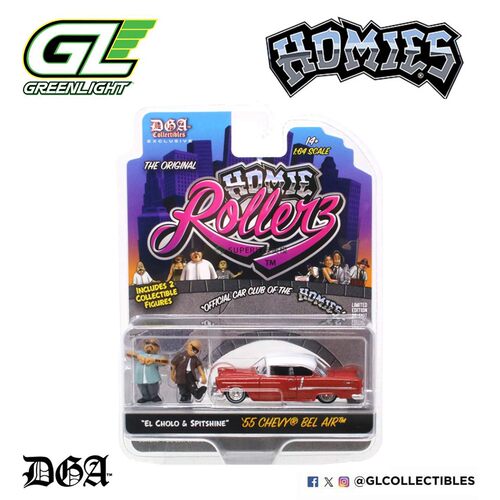 绿光×DGA 1:64 1955 雪佛兰蓓丽 w/El Cholo & Spitshine 51640A