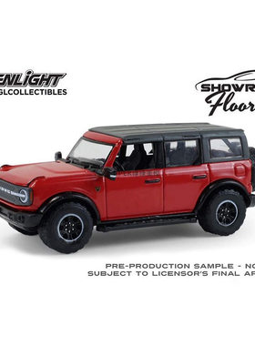 绿光 1:64 2024 Ford 福特烈马四门荒原版 炽焰红金属漆 68070C