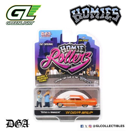 绿光×DGA 1:64 1964雪佛兰黑斑羚SS硬顶版Estilo&Hawkeye 51640D