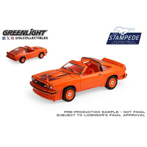 绿光 1:64 1978 Ford 福特野马 眼镜蛇王 II 橘橙与黑色 125402B