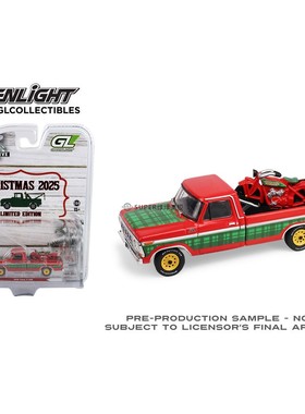 绿光 1:64 1978 Ford 福特 F-250 配复古摩托车 30564E
