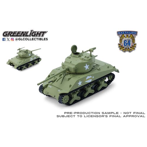 绿光 1:64 1944 谢尔曼M4A3中型Tank 雷神之锤Vl 合金模型 61060B