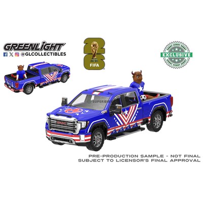 绿光 1:64 2022 GMC Sierra 3500 HD 世界杯'26 美国致敬版 30588
