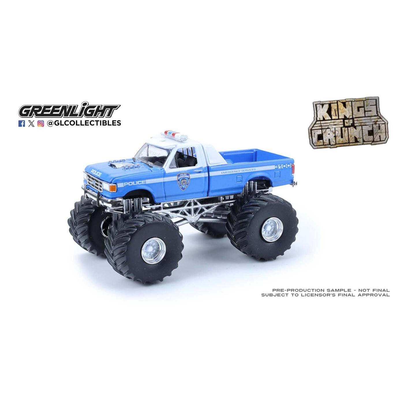 绿光 1:64 1990 Ford 福特F-350 NYPD 纽约警察局涂装版 49170E
