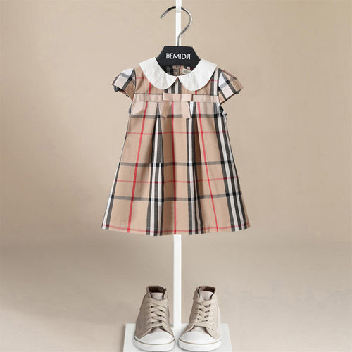 伯米吉女童连衣裙洋气学院风