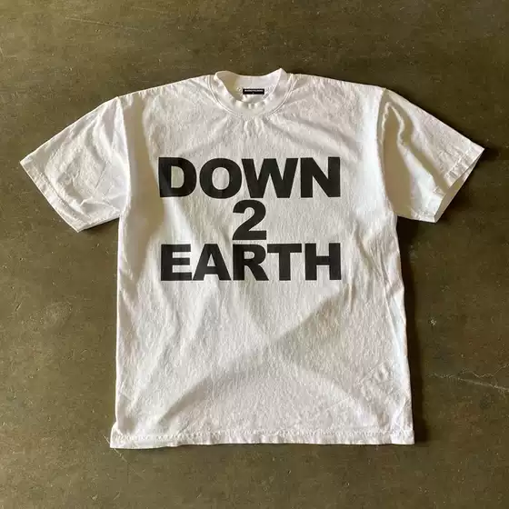 Make Money Do Charity 260g Heavyweight Pure Cotton! On Earth Oversized Vintage Short Sleeve T-Shirt for Men and Women