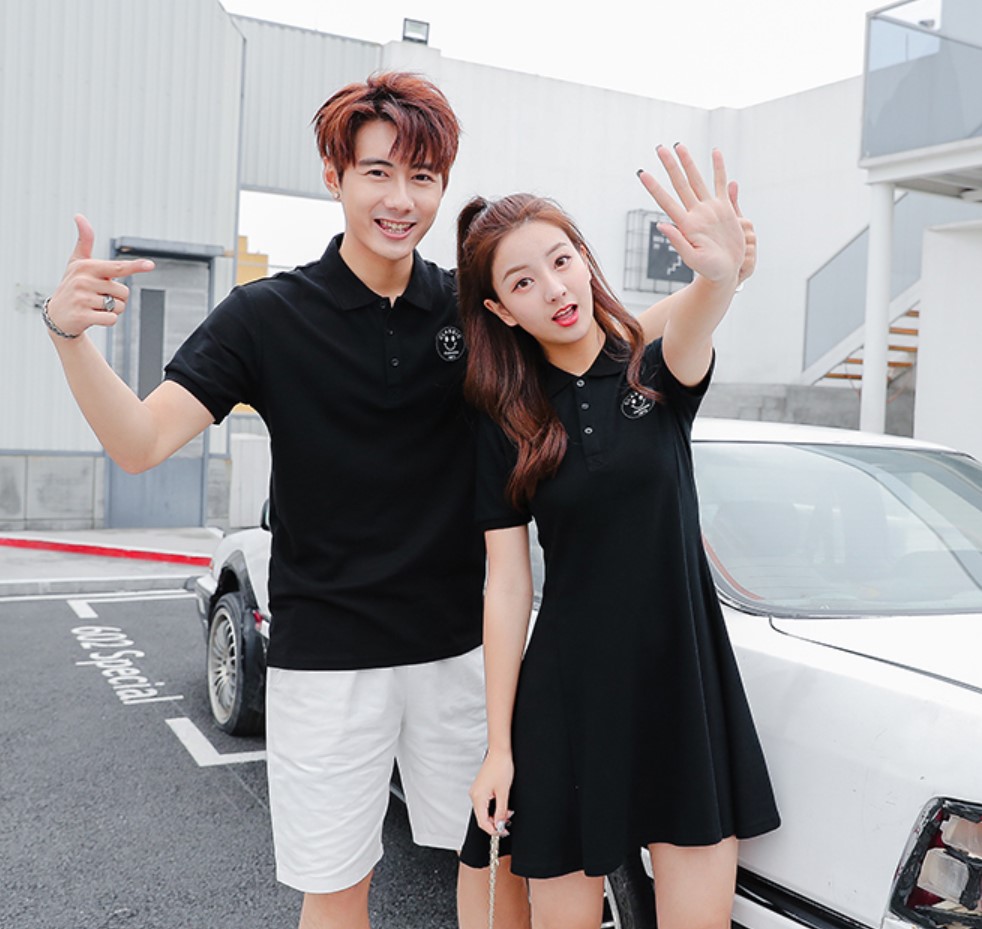 夏装新款韩版翻领情侣装短袖t恤工作服大码男t恤女裙班服polo情侣在类目 女装/女士精品, T恤中 - 来自Buy2taobao.com提供专业的淘宝代购服务