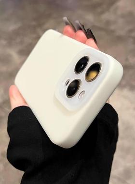 ins果冻液态硅胶灰色适用苹果16手机壳iphone15promax全包防摔新款13软12套14pro小众高级感11不会撞壳情侣pm