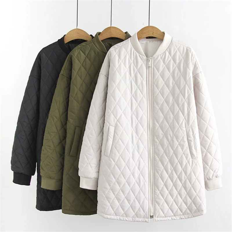 220斤菱格显瘦遮肉棉服外套