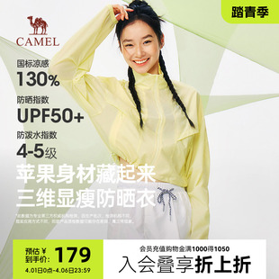 防晒衣女春夏2026新款 UPF50 骆驼短款 轻薄透气凉感皮肤衣 时尚