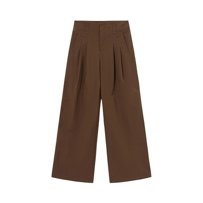 奕多高腰休闲长裤阔腿裤子