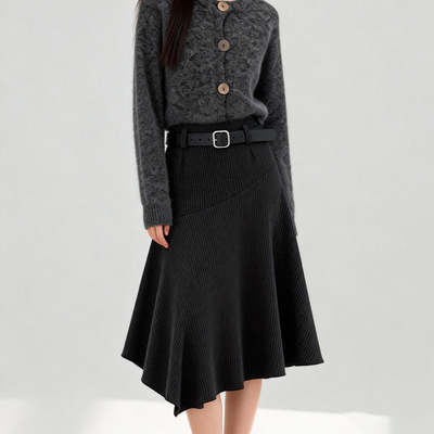 中长款不规则半身裙女鱼尾裙