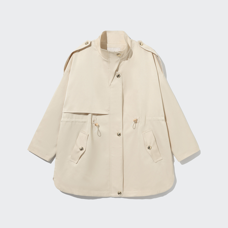 idole奕多立领短款英伦风风衣