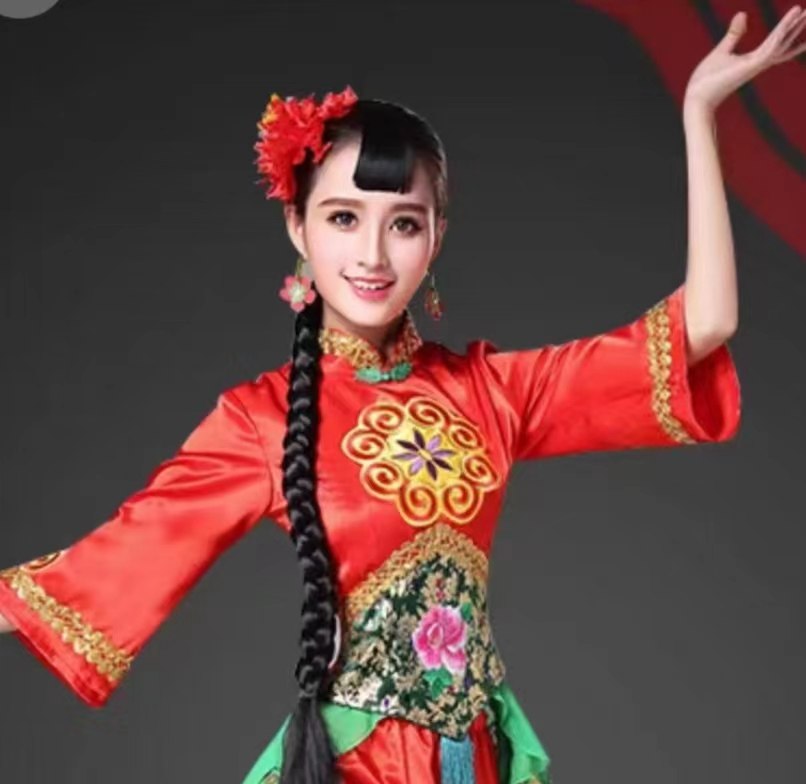 舞台演出道具大辫子广场舞麻花辫舞蹈头饰长辫子秧歌舞假辫子刘海