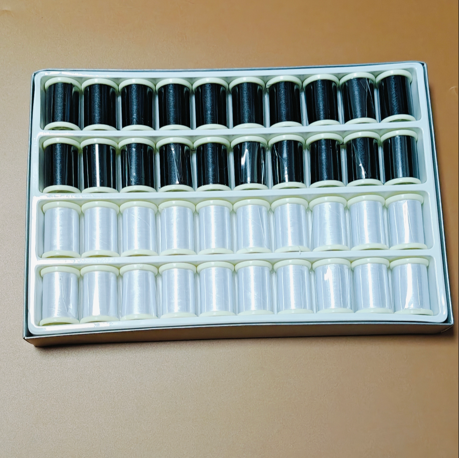 小卷裁缝线绣花弹力面料专用家用多色手工线缝衣线丝光线120D