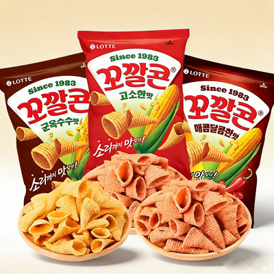 韩国进口零食乐天脆脆角67g膨化
