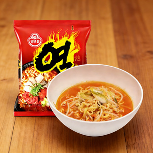 韩国进口方便面不倒翁热拉面120g袋装 泡面速食超辣煮面汤面