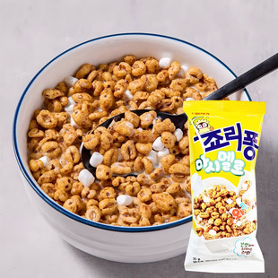 韩国进口食品克丽安爆米花棉花糖大麦粒膨化麦仁甜休闲零食35g