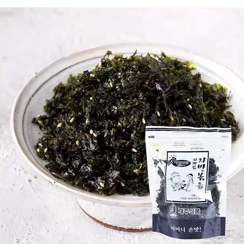 韩国进口零食济州岛炒海苔芝麻即食烤海苔碎拌饭海苔碎70g 小吃