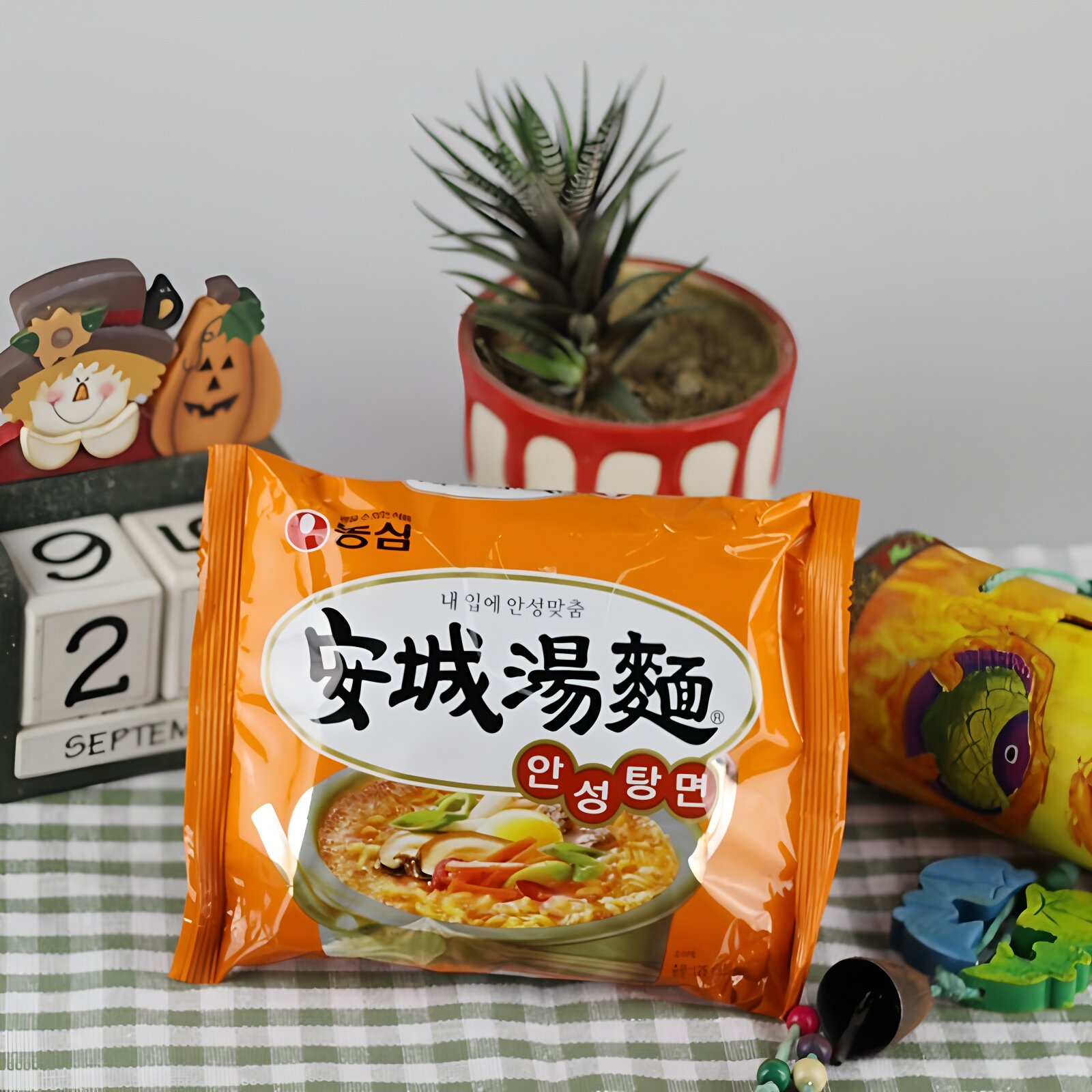 韩国原装进口零食品农心安城汤面方便面速食拉面泡面煮面 125g/袋