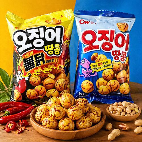 韩国进口cu便利店青佑鱿鱼花生球