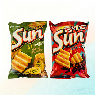 韩国进口零食好丽友sun太阳玉米片酥脆薯片70g零食小吃 休闲食品