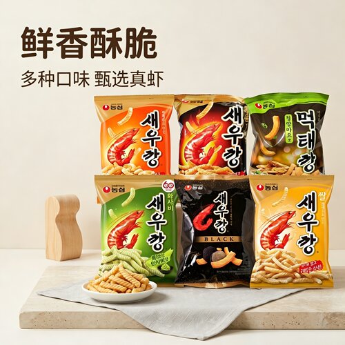 韩国进口零食农心虾条原味90g