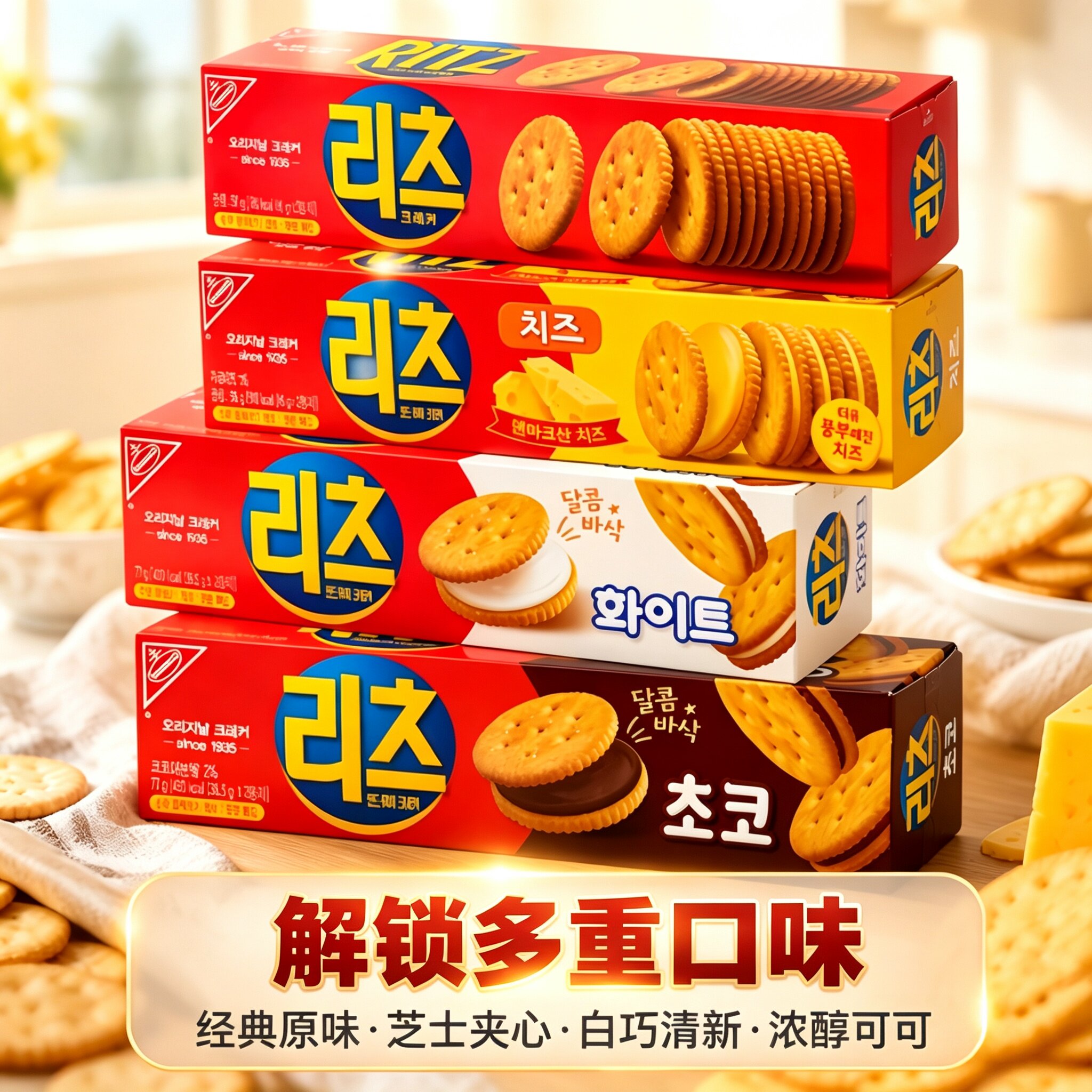 韩国进口RITZ乐之夹心饼干