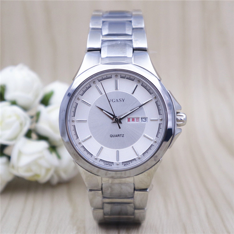小霸王vgasya4109石英表钢带男士女士情侣休闲时尚简约防水