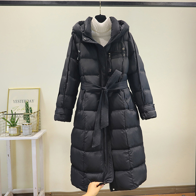 冬季女过膝加厚保暖显瘦棉服