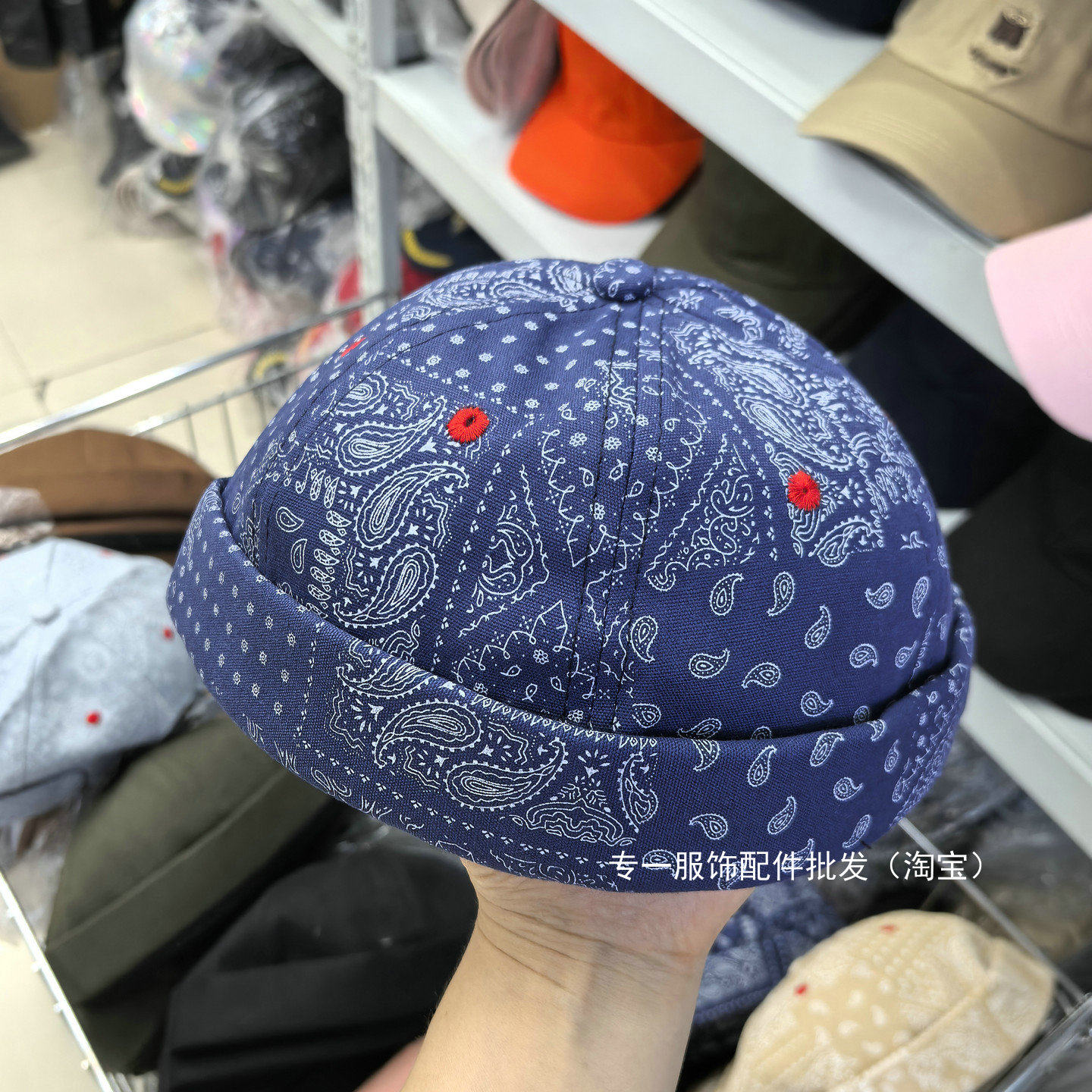 复古腰果印花瓜皮帽男女街头时尚百搭出游地主帽学生休闲雅痞帽潮