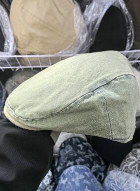 日系牛仔帽春夏休闲显脸小前进帽男女水洗做旧时尚反戴贝雷帽子潮