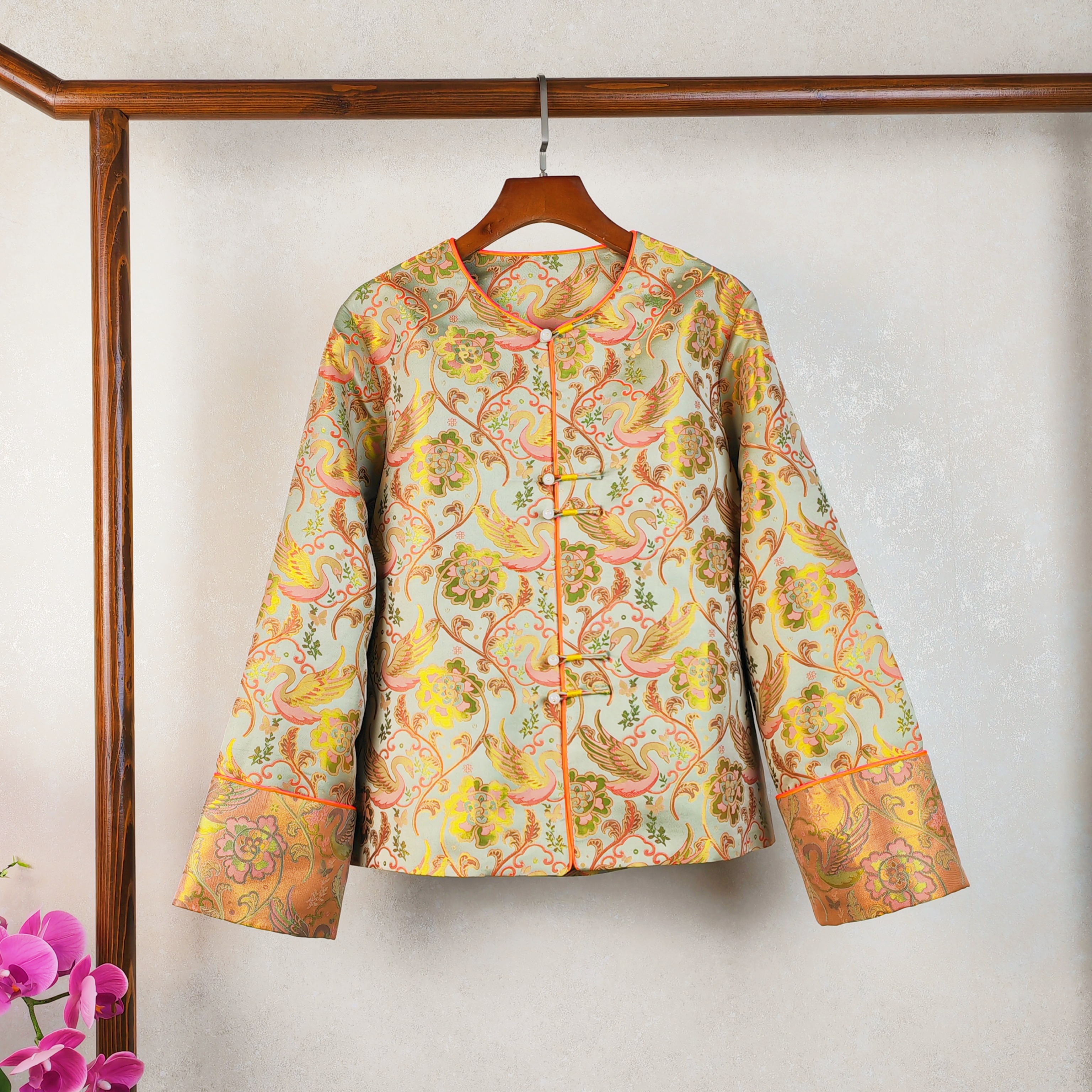 实体裁缝店宋锦外套天鹅湖