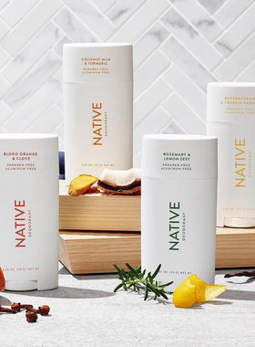 美国Native止汗膏无铝止汗香体膏强力止汗香体腋下狐臭异味