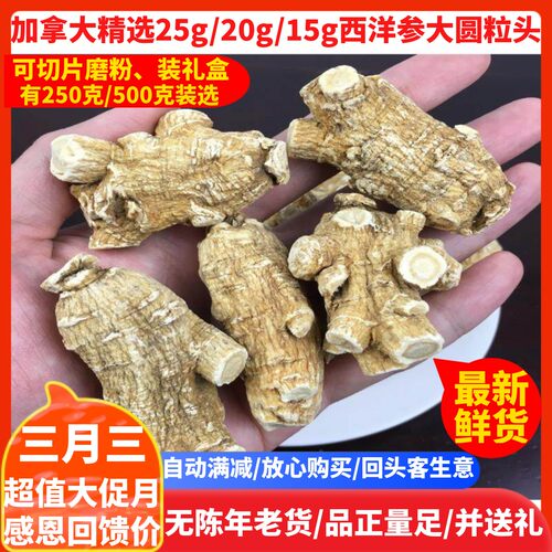 加拿大精选25g/15g西洋参圆粒头