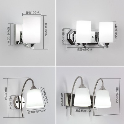 卧室玻璃简约现代壁灯上门包安装